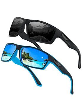 2 Pack Polarized Sunglasses for Men with UV400 Protection Mens Sunglasses